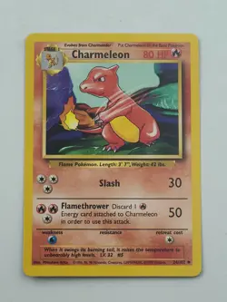 1999 Pokemon Base Unlimited Shadow Charmeleon #24 - Image 1