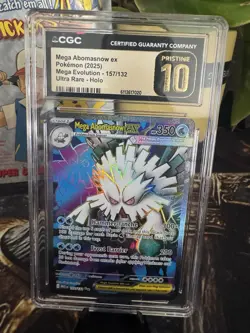 Mega Abomasnow EX 2025 Pokemon Mega Evolution Ultra Rare 132 Pristine Grade 10 - Image 2