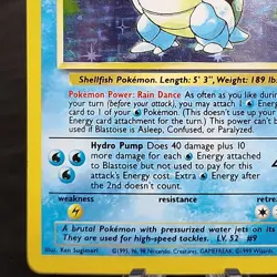 Pokemon Blastoise Holo 2/102 Base Set WOTC 1999 Vintage Original TCG LP VLP - Image 2