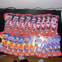 Pokemon TCG Destined Rivals Booster Packs Lot 20 Team Rocket Mewtwo Ho-Oh - Image 1