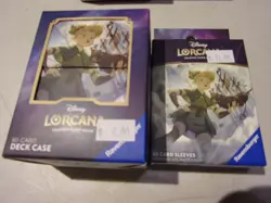 Disney Lorcana TCG Sleeves and Deck Box Combo New Sealed Tinkerbell - Image 1