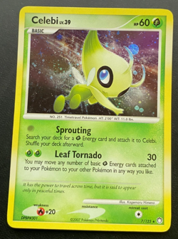 Pokemon Card- Celebi 7/123 (Mysterious Treasures, 2007) Rare Holo LP - Image 1