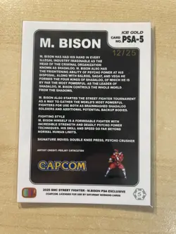 12/25 Ice Gold - M. Bison PSA Street Fighter 2: Champion Edition Promo Card (NM) - Image 2