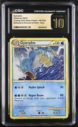 2023 CGC Pristine 10 Gyarados #7 Trading Card Game Classic Holo Pokemon English - Image 1