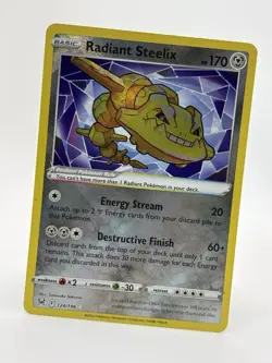Pokemon TCG - Radiant Steelix #124/196 Lost Origins - Ultra Rare Holo Card - NM - Image 3
