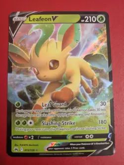 Pokemon TCG Leafeon v Crown Zenith Holo Ultra Rare Card 013/159 NM Error! - Image 1