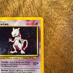Pokemon TCG Mewtwo Base Set 2 Holo Rare Card 10/130 Vintage WOTC - Image 3