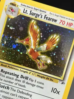 LT. SURGE'S FEAROW Pokemon Card WOTC 1st Edition Gym Heroes 7/132 HOLO NM (C) - Image 5
