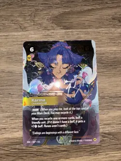 KARMA SIGNATURE Channeler Showcase Overnumber Riftbound Near Mint Card - English - Image 3