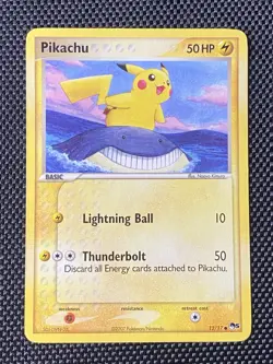 Pikachu Pop Series 5 12/17 Common Non-Holo Promo Card LP+ - Image 1