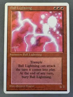 Ball Lightning 4th Edition MTG—Never Played Near Mint—Vintage Magic - Image 1