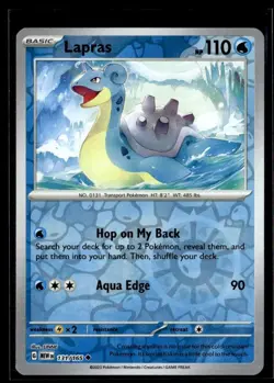2023 Scarlet & Violet Series - Scarlet & Violet - 151- Reverse Holo Lapras - Image 1