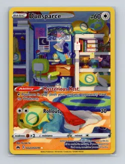 Dunsparce GG23 2023 Pokemon Crown Zenith Galarian Gallery Card NM+ - Image 1