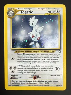Togetic 16/111 Neo Genesis Unlimited Holo Rare Pokemon TCG Vintage WOTC LP+ - Image 1