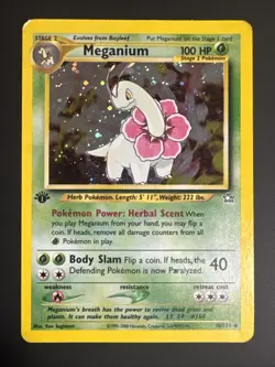 1st Edition Meganium 10/111 Holo Rare - Neo Genesis Pokemon TCG WOTC VINTAGE - Image 1