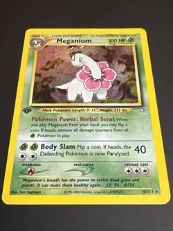 1st Edition Meganium 10/111 Holo Rare - Neo Genesis Pokemon TCG WOTC VINTAGE - Image 2