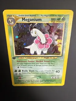 1st Edition Meganium 10/111 Holo Rare - Neo Genesis Pokemon TCG WOTC VINTAGE - Image 3