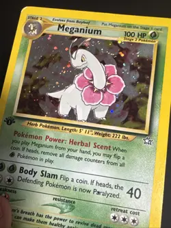 1st Edition Meganium 10/111 Holo Rare - Neo Genesis Pokemon TCG WOTC VINTAGE - Image 5