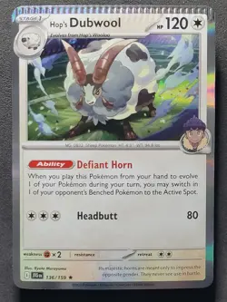 Crimp Error Hop's Dubwool 136/159 Holo Journey Together Pokemon TCG - Image 1