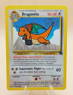 Dragonite Pokemon Black Star Promo #5 Pokemon Movie WOTC 1999 NM - Image 1