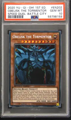 2020 YU-GI-OH! SPEED DUEL: BATTLE CITY BOX 1ST ED OBELISK THE TORMENTOR PSA 10 - Image 1