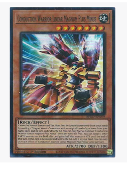 Conduction Warrior Linear Magnum Plus Minus - BPRO-EN099 - Super Rare YuGiOh - Image 1