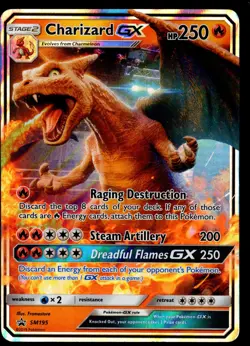 Pokemon TCG: Charizard GX SM195 Sun & Moon Black Star Promo Card - Image 1