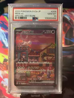 Pokemon Mew ex 205/165 SV2a Card 151 Special Art Rare Holo PSA 10 Japanese 2023 - Image 1