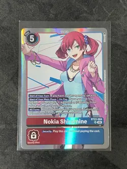 Nokia Shiramine BT22-084 SR Cyber Eden Digimon Card Game - Image 1