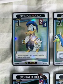 Kingdom Hearts TCG Donald Lv 1 2 3 And Goofy Lv 3 Foil SR Card - Image 2