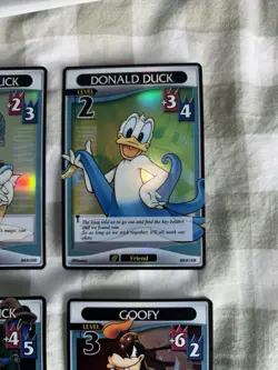 Kingdom Hearts TCG Donald Lv 1 2 3 And Goofy Lv 3 Foil SR Card - Image 3