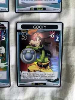 Kingdom Hearts TCG Donald Lv 1 2 3 And Goofy Lv 3 Foil SR Card - Image 4