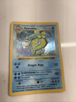 Pokemon Gyarados Holo Shadowless Rare TCG Base Set Card 6/102 - Image 1