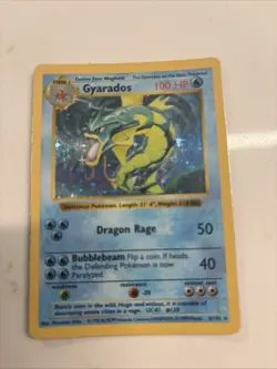 Pokemon Gyarados Holo Shadowless Rare TCG Base Set Card 6/102 - Image 2