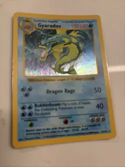 Pokemon Gyarados Holo Shadowless Rare TCG Base Set Card 6/102 - Image 4