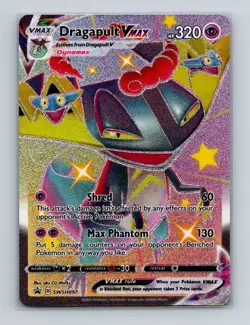 Dragapult VMAX SWSH097 Pokemon Sword & Shield Full Art Black Star Promo Card NM+ - Image 1