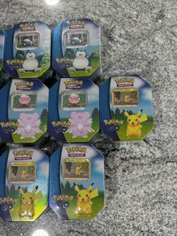 Pokemon Go SEALED Tin Lot of 10x Unopened TCG 40 Packs Pikachu Blissey Snorlax - Image 3