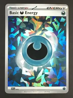 Pokemon TCG Basic Darkness Energy SVE 015 Cracked Ice Holo NM - Image 1