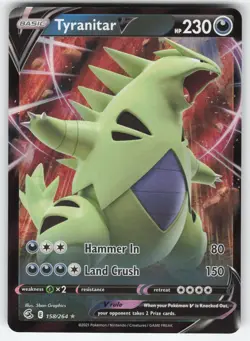 Tyranitar V 158/264 Pokemon TCG SWSH08: Fusion Strike NM - Image 1