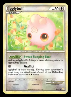 Igglybuff 44/123 Uncommon HeartGold & SoulSilver Pokemon LP - Image 1