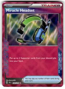 Pokemon TCG SV08: Surging Sparks #183/191 Miracle Headset NM - Image 1