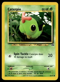 Pokemon TCG Neo Discovery #53/75 Caterpie Unlimited - Image 1