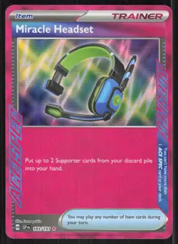 Pokemon TCG Prismatic Evolutions #183/191 Miracle Headset NM - Image 1