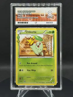 🌱✨ Pokemon TCG – Chikorita RC1/RC32 – Radiant Collection (2016) – ACE 8 (NM–MT) - Image 1