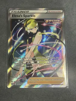 Pokemon TCG Elesa's Sparkle Fusion Strike Holo Card 260/264 Full Art Ultra Rare - Image 1