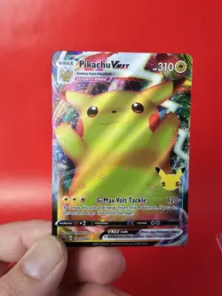 Pokemon Pikachu TCG VMAX SWSH062 Celebrations Full Art Black Star Promo NM/M - Image 5