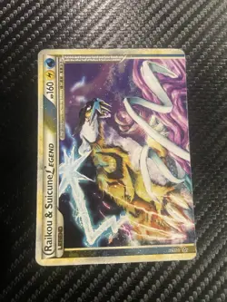 Pokemon Raikou & Suicune Legend Top Half 92/95 Unleashed Holo LP - Image 1