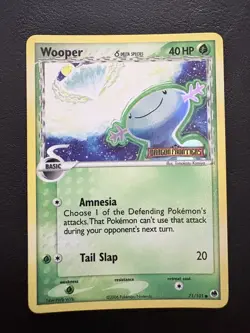 WOOPER (Delta Species) 71/101-Ex DRAGON FRONTIERS POKEMON-REV HOLO-STAMPED - Image 1