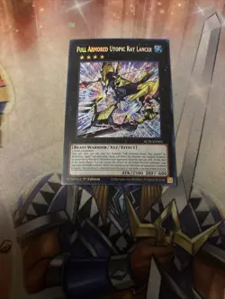 Full Armored Utopic Ray Lancer Secret Rare 1st Ed BLTR-EN003 Yugioh Ryzeal NM - Image 1