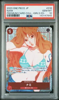 2023 ONE PIECE JAPANESE PREMIUM COLLECTION GIRLS EDITION #016 NAMI PSA 10 - Image 1